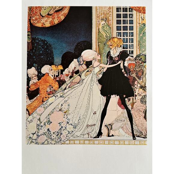 Don’t Drink, 12 Dancing Princesses, Party Scene, Man And Woman, Art Nouveau, Kay - Picture 1 of 1